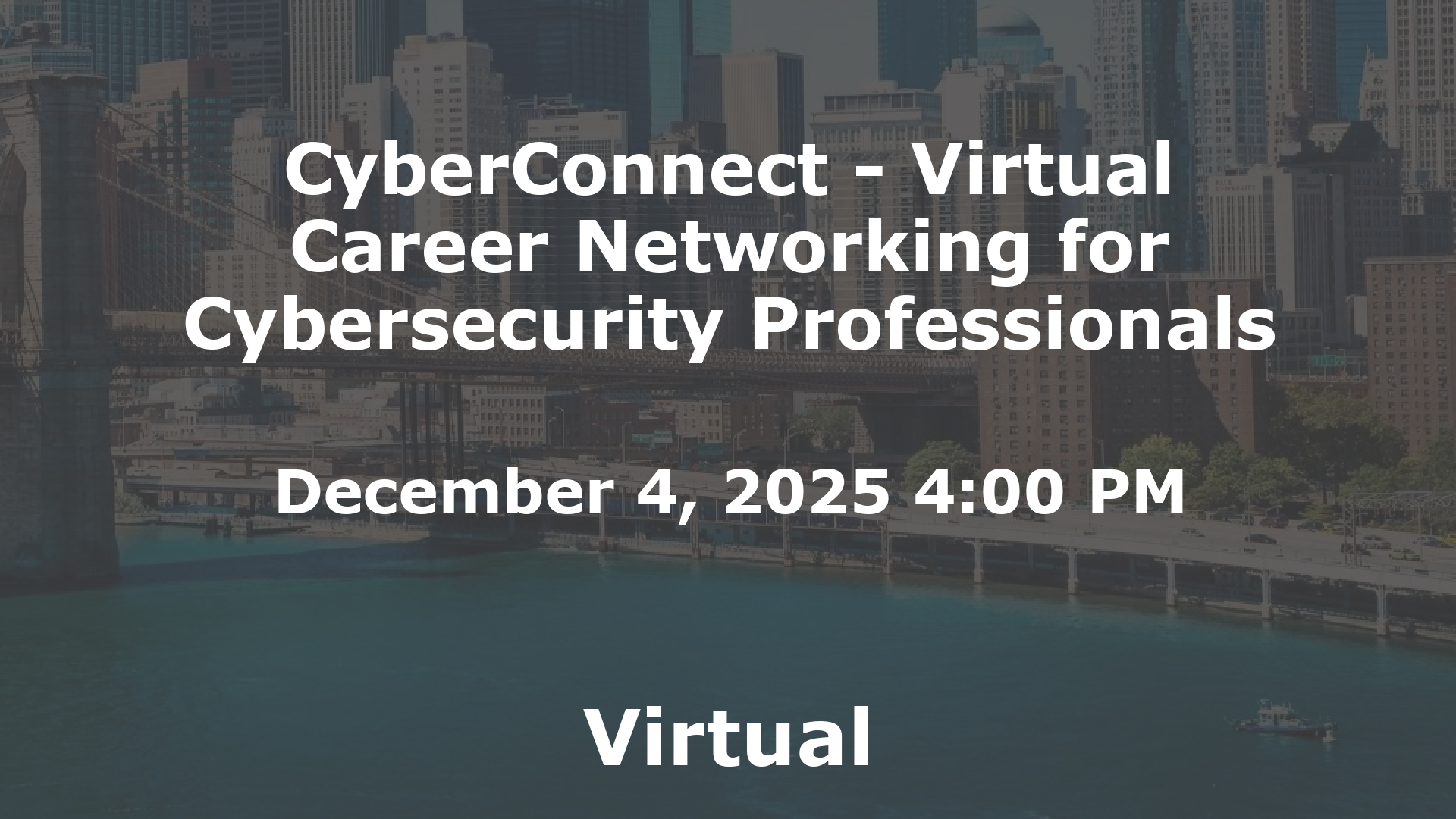 CyberConnect - Virtual Career Networking for Cybersecurity Professionals event image